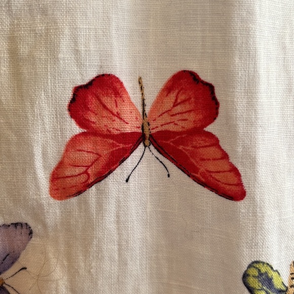 Talbots butterfly pattern linen skirt . - Picture 8 of 11